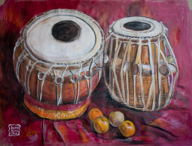 Bodegón con tabla y bayan