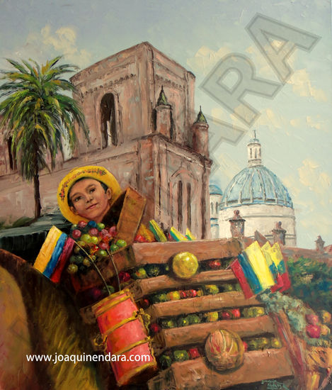 PASE DEL NIÑO (Cuenca - Ecuador) Óleo Lienzo Paisaje