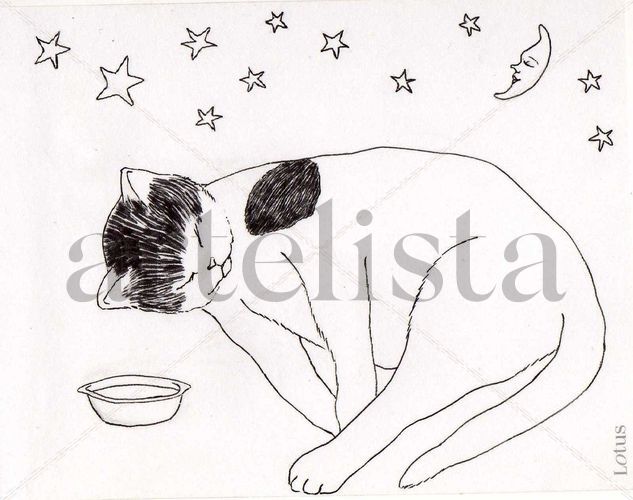 Lady Sleepy under the stars Tinta