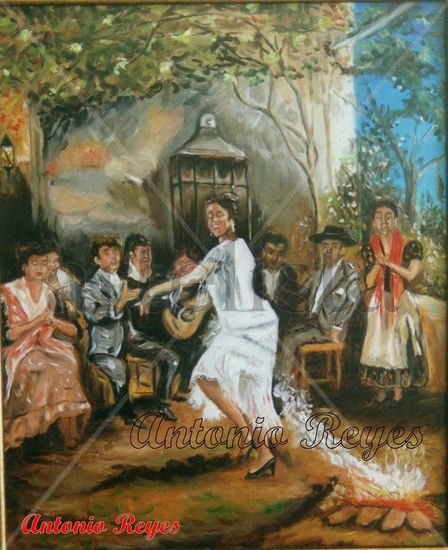 FIESTA FLAMENCA Oil Canvas Figure Painting