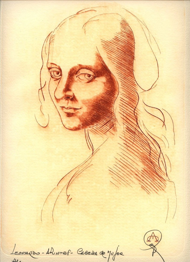 Leonardo da Vinci - Apuntes - Cabeza de mujer