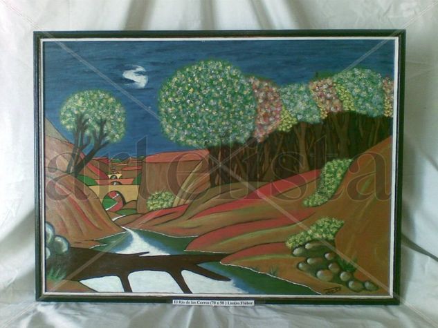 El rio de los cerros Acrylic Canvas Landscaping