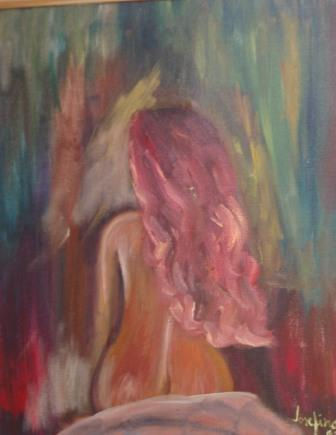 EN PENUMBRA Oil Panel Figure Painting