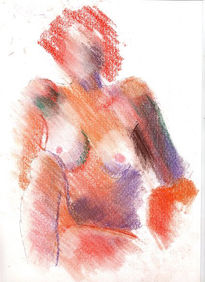 Mujer en pastel