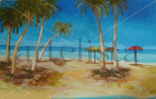 Playa con palmeras