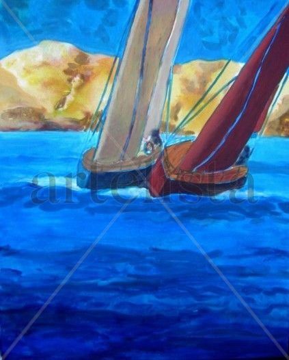 Dos barcos en regata