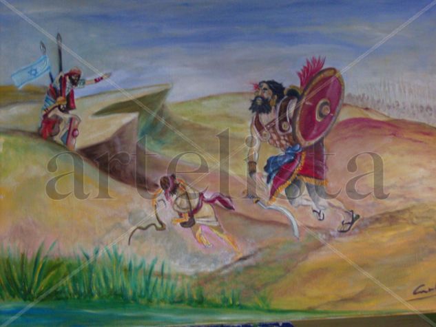 David y Goliath Oil Canvas Others