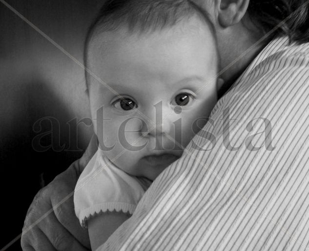 El abrazo Portrait Black and White (Digital)