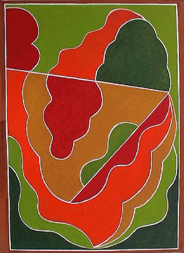 ABSTRACTO SOBRE VERDES Y ROJOS