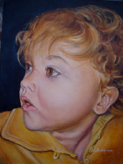 Mi nieto Ángel Oil Canvas Portrait