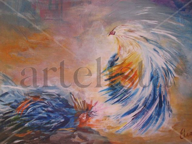 Pelea de Gallos Acrylic Canvas Animals