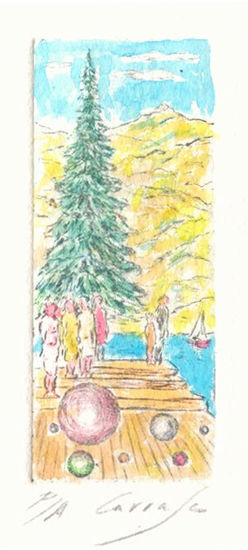 Alrededor del árbol de Navidad, (Around Christmas Tree) Rotogravure