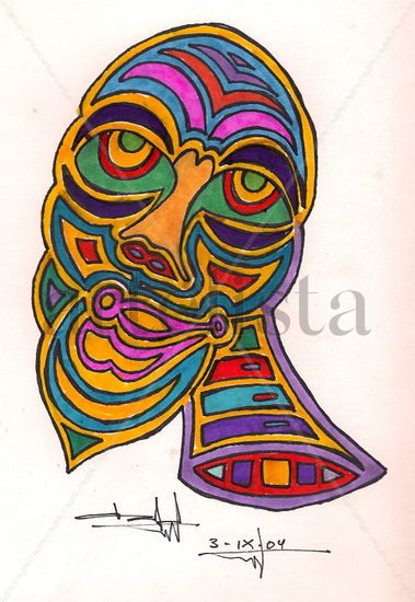 Sin título 2 Felt-tip pen Paper Figure Painting