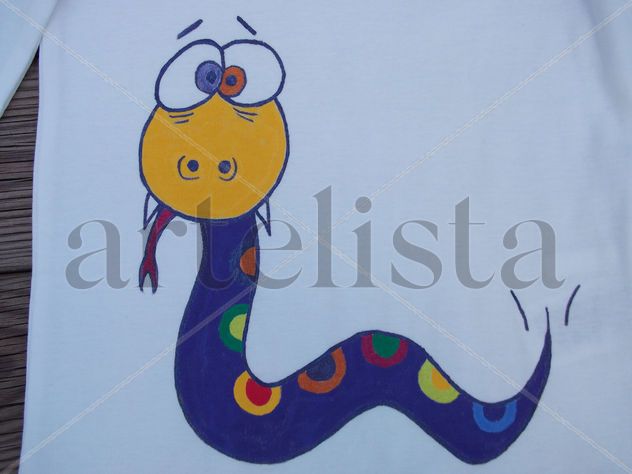 Camiseta Viborita pintada a mano