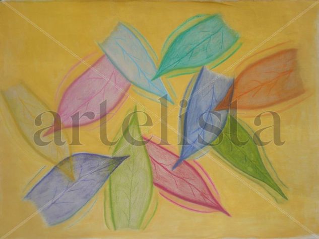 Hojas Wax Canvas Floral Painting