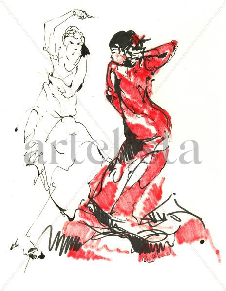 Bailaora y espejo