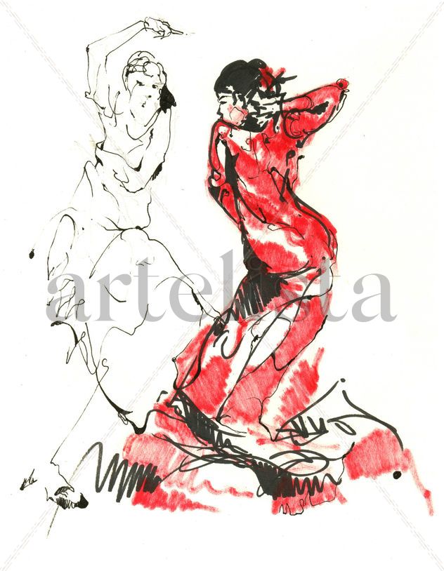 Bailaora y espejo
