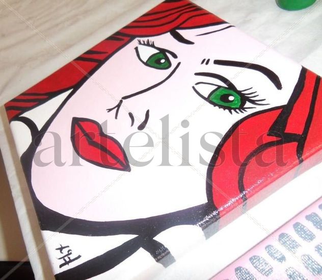 mujer pop arte con 1