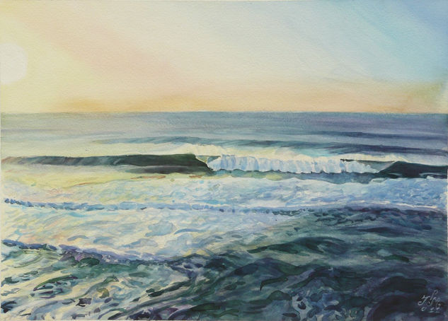 Surfer's Paradise Watercolour Paper Marine Painting