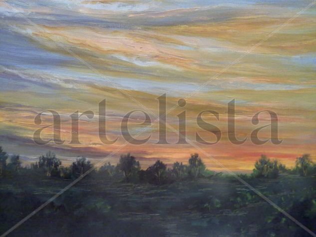 CIELOS DEL MONTE III Oil Paper Landscaping