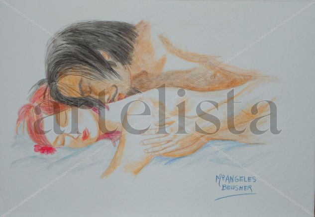 Cuento de meninas 12 Watercolour Card Nude Paintings