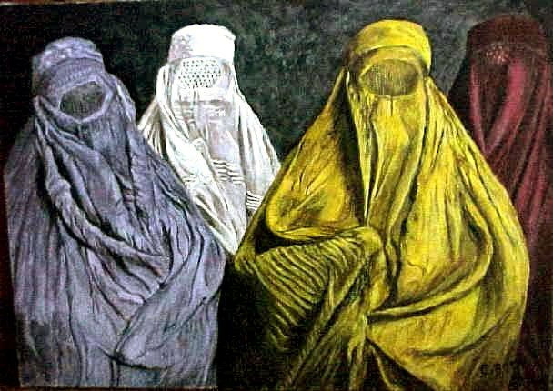 BURKAS Acrylic Textile Figure Painting