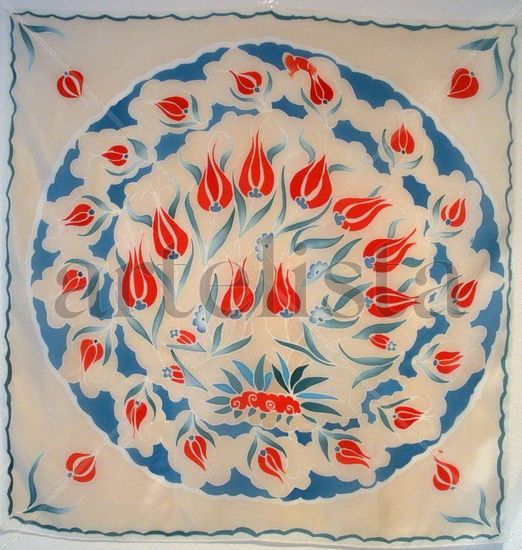 Tulipanes de Iznik Others Textile Floral Painting