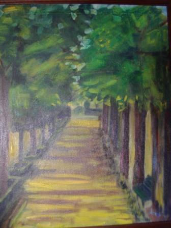 PASEO REAL I Oil Canvas Landscaping