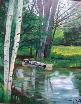 REFLEJOS EN EL RIO Oil Canvas Landscaping