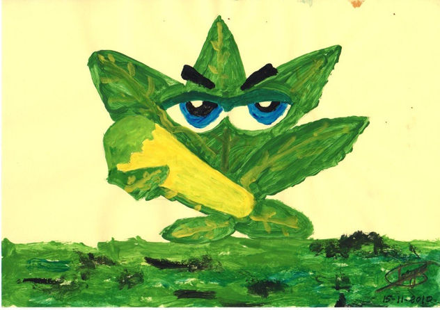 Maria fumando