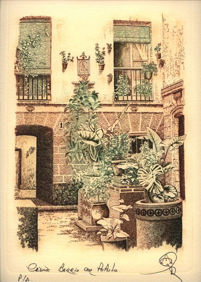 Rincones de España - Cadiz - Barrio del Populo Rotogravure