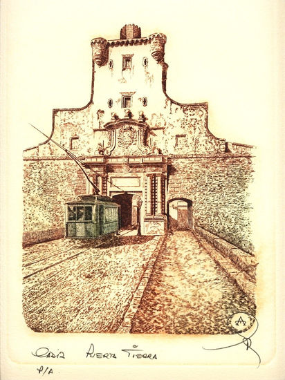 Rincones de España - Cadiz - Puerta de tierra Rotogravure