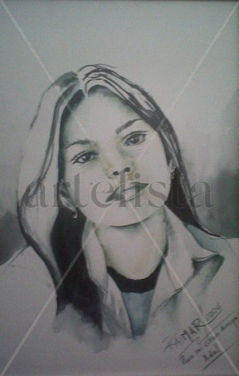 ROSTRO Tinta Papel Retrato