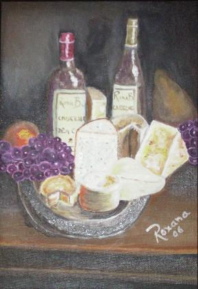 Vinos y Quesos - Copia Oil Canvas