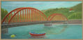 Barca junto al puente (pastel)