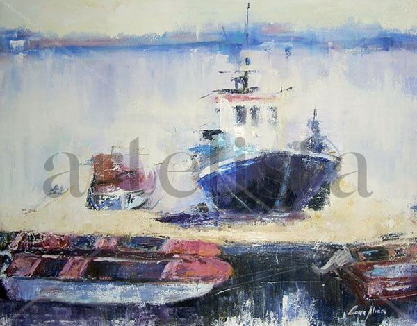 CAMBADOS III Oil Canvas Marine Painting