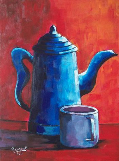 Azul Acrylic Panel Still Life Paintings