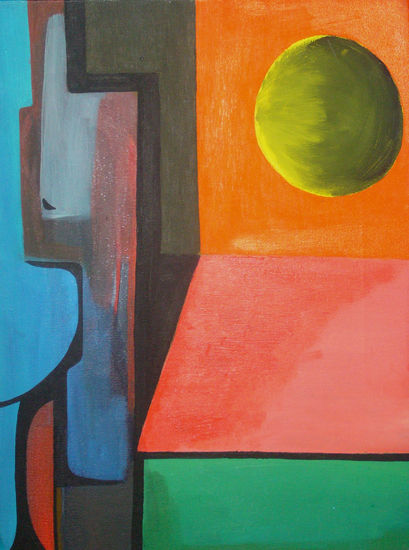 De espaldas hacia el infinito (desaparecido) Acrylic Canvas Figure Painting