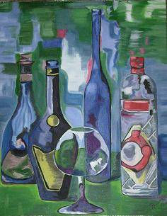 Botellas - Réplica Oil Canvas