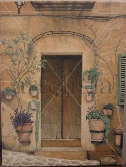 “Porta giardino” Oil Canvas Landscaping