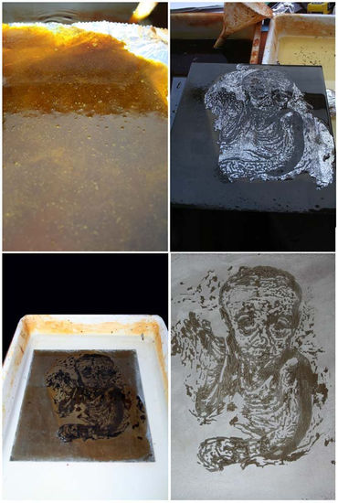 Aguafuerte al Papel de Plata: ejemplo 2 Etching Process