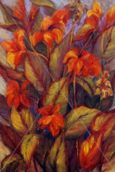 Cannas Óleo Tabla Paisaje