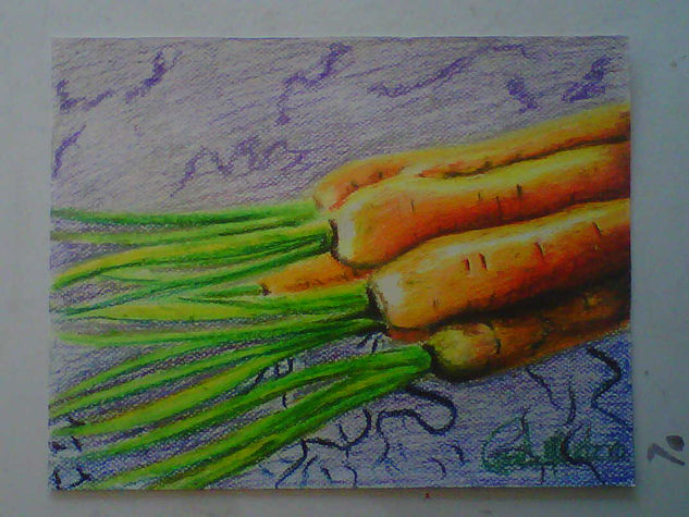 carrots Pastel Papel Bodegones