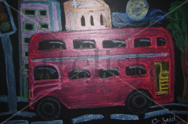 Rodando por Londres Pastel Canvas Landscaping