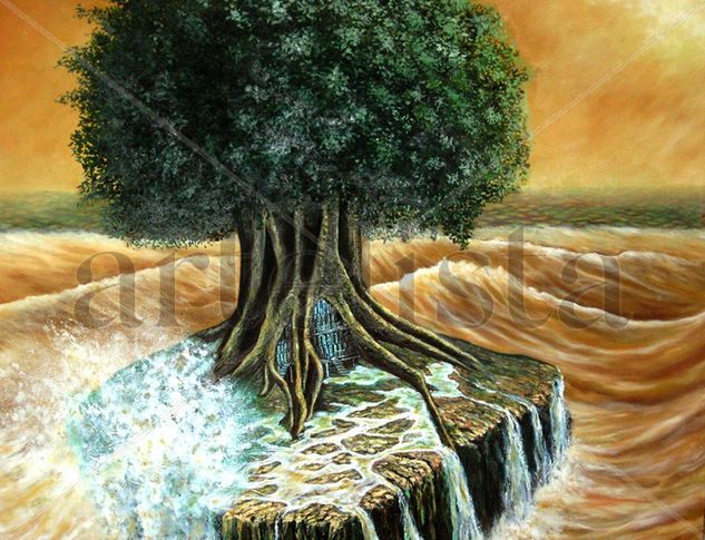 El gran diluvio Oil Canvas Landscaping