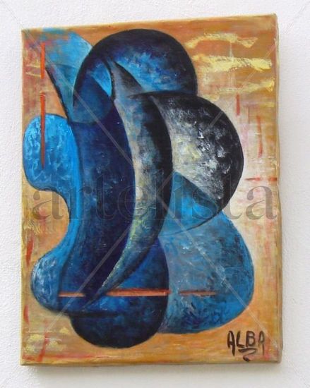 Misterioso azul Acrylic Canvas Others