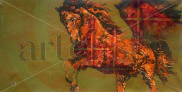 caballo sin rumbo Oil Canvas Landscaping