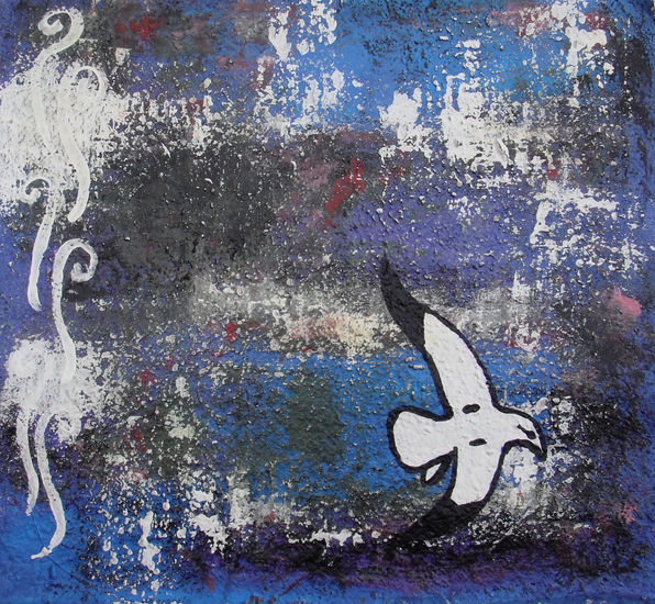 gaviotas V Acrylic Canvas Animals