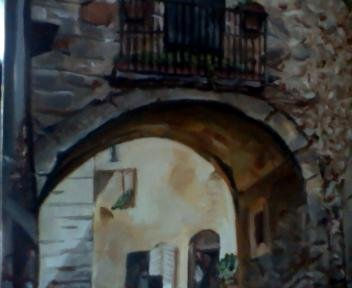 Arco andaluz Oil Canvas Landscaping