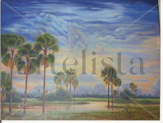 rucio moro, cancion reinaldo armas Acrylic Canvas Landscaping